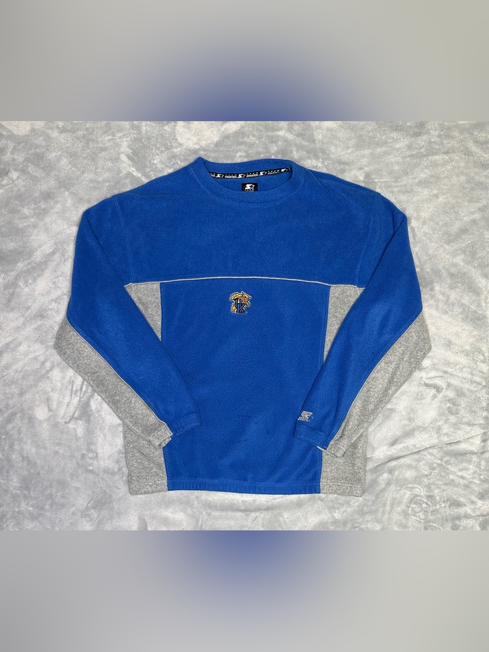 Vintage Kentucky Wildcats UK Team Starter Mens L Fleece Pullover Blue Gray